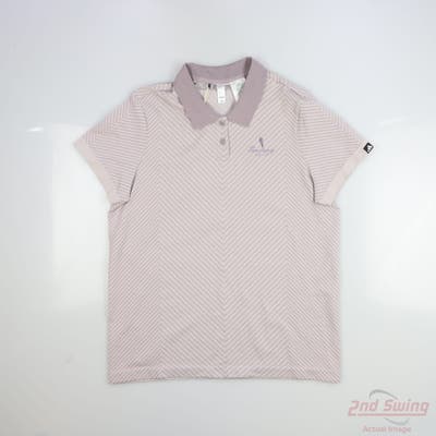 New W/ Logo Womens Adidas Polo Large L Purple MSRP $90