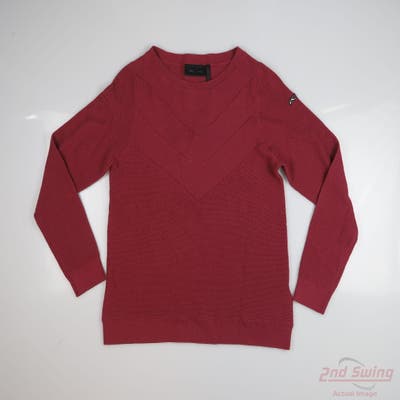 New W/ Logo Womens KJUS Sweater Large L Maroon MSRP $250