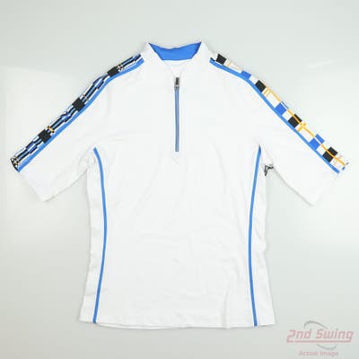 New Womens Tail Polo X-Small XS White MSRP $100