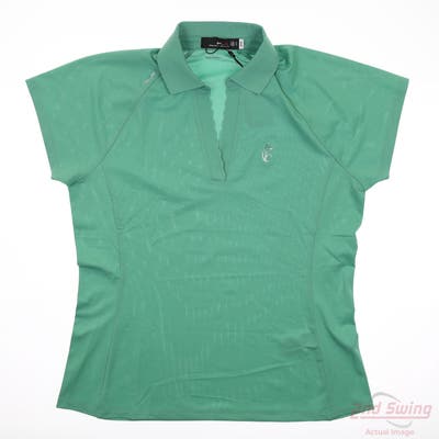 New W/ Logo Womens Ralph Lauren RLX Polo X-Large XL Green MSRP $110