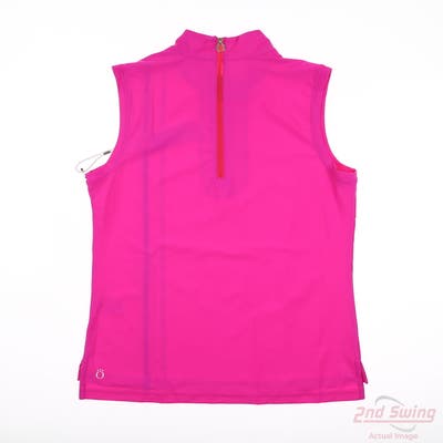 New Womens Kinona Sleeveless Polo Small S Pink MSRP $70