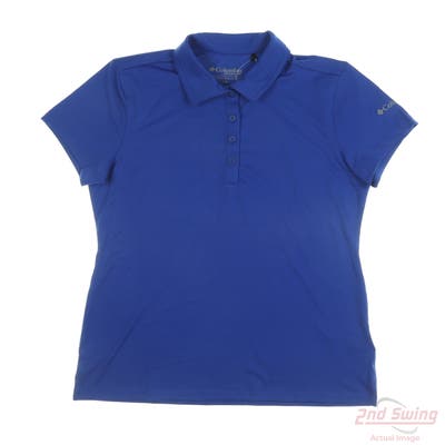New Womens Columbia Polo Small S Blue MSRP $50