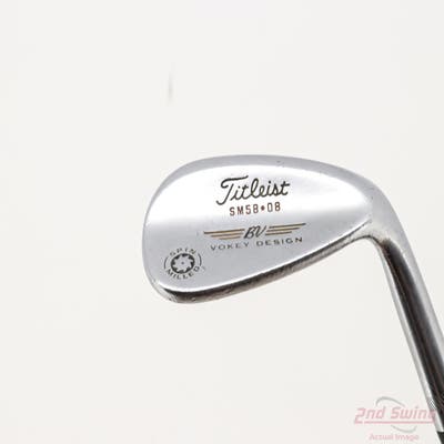 Titleist Vokey SM5 Tour Chrome Wedge Lob LW 58° 8 Deg Bounce Stock Steel Shaft Steel Wedge Flex Right Handed 35.25in