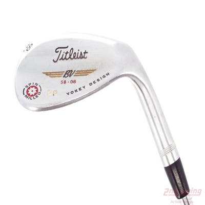 Titleist 2009 Vokey Spin Milled Chrome Wedge Lob LW 58° 8 Deg Bounce Dynamic Gold Tour Issue S200 Steel Stiff Right Handed 35.0in