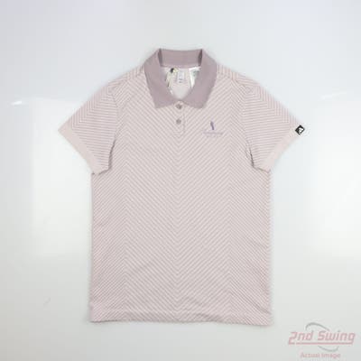 New W/ Logo Womens Adidas Polo Small S Purple MSRP $90
