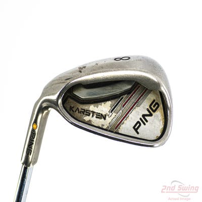 Ping 2014 Karsten Single Iron 8 Iron Ping CFS Distance Steel Regular Left Handed Yellow Dot 36.75in