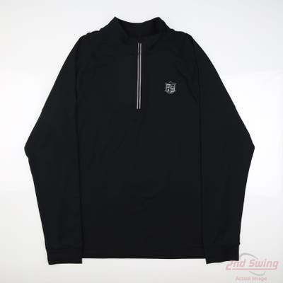 New W/ Logo Mens Level Wear 1/4 Zip Pullover Small S Black MSRP $100 JL55L