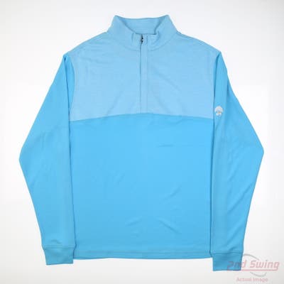 New W/ Logo Mens Footjoy 1/4 Zip Pullover Large L Blue MSRP $120