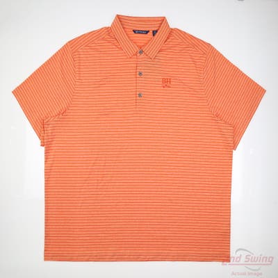 New W/ Logo Mens Cutter & Buck Polo XXX-Large XXXL Orange MSRP $70 MCK01303