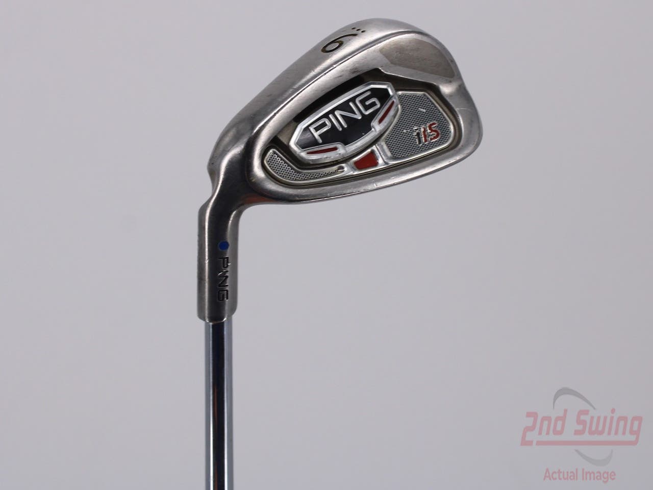 Ping i15 Single Iron 9 Iron Ping AWT with Cushin Insert Steel Stiff Left Handed Black Dot 35.75in
