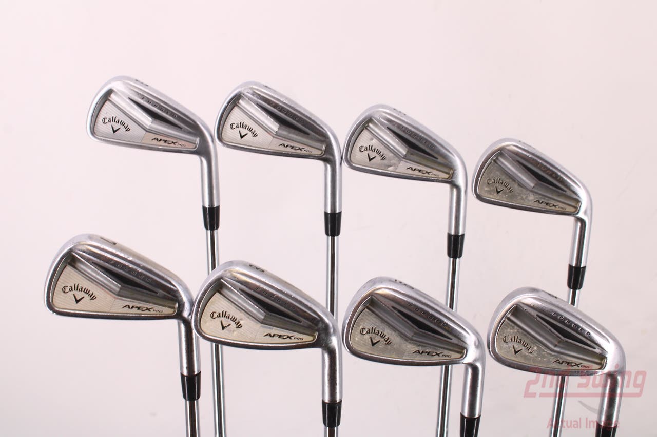 Callaway Apex Pro Iron Set 3-PW FST KBS Tour-V 110 Steel Stiff Right Handed 39.25in