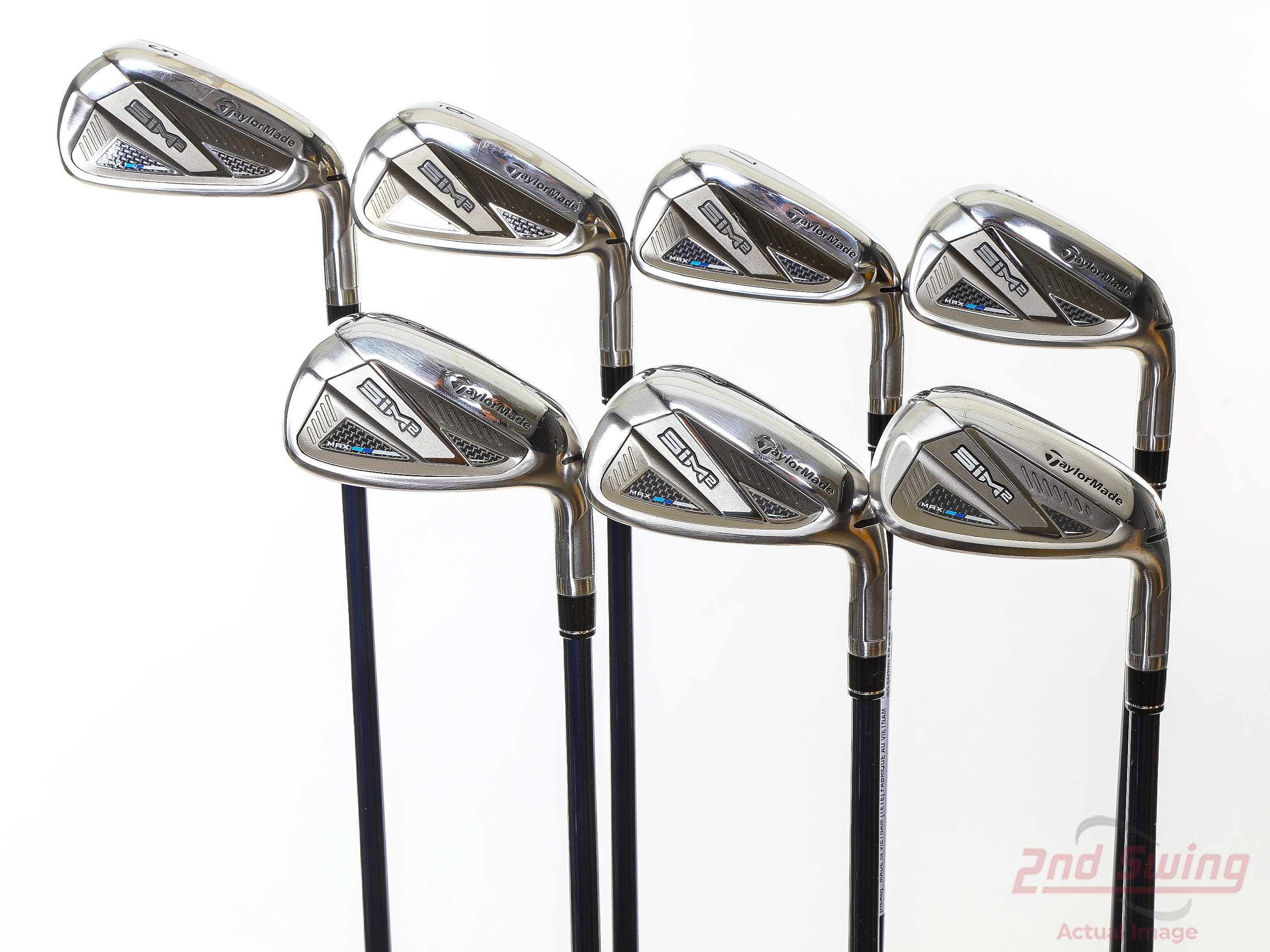 Mint TaylorMade SIM2 MAX Iron Set 5-PW GW Fujikura Ventus Blue 6 Graphite Regular Right Handed 38.0in