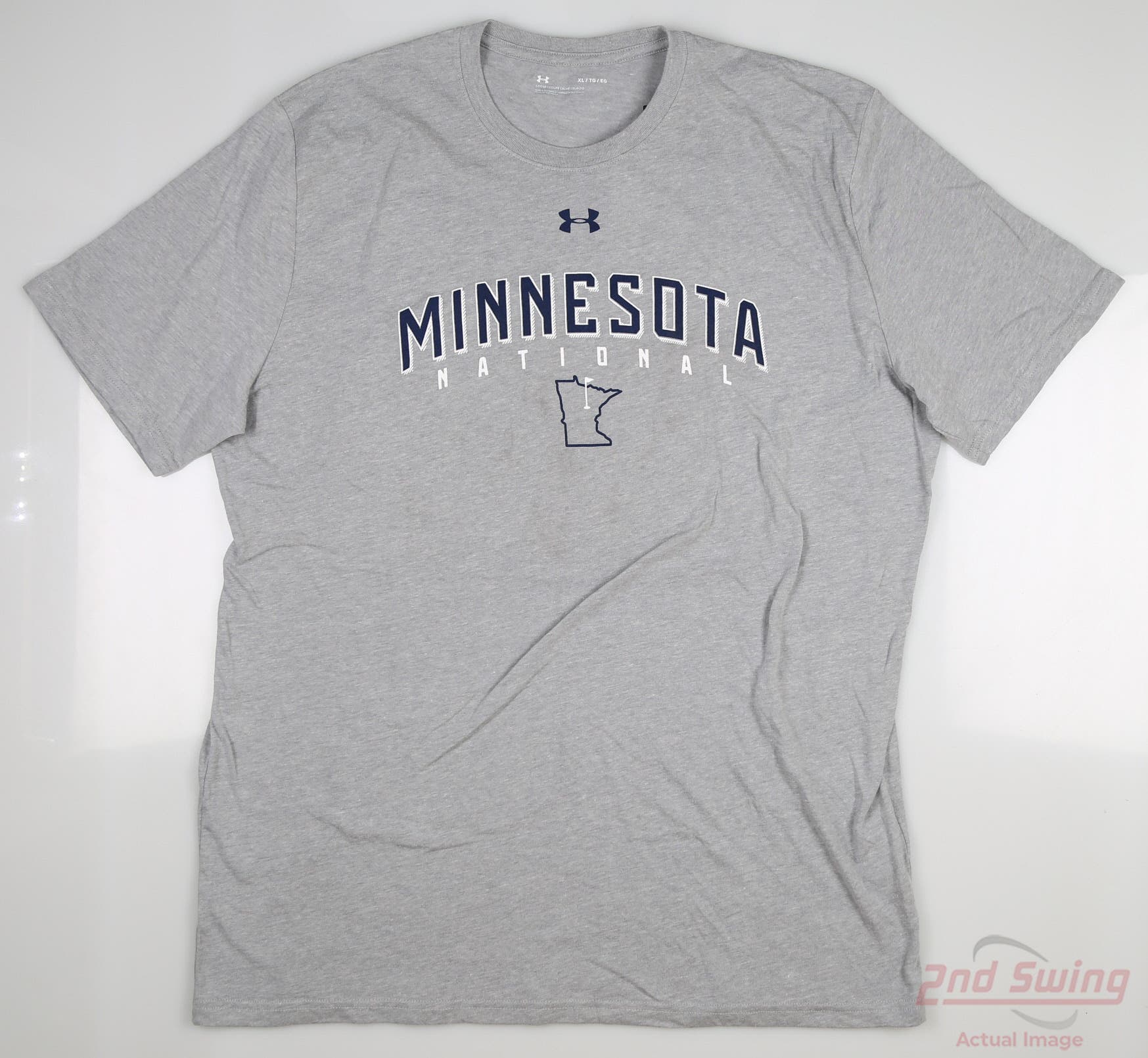 New W/ Logo Mens Under Armour Golf TShirt XLarge XL Gray MSRP 25