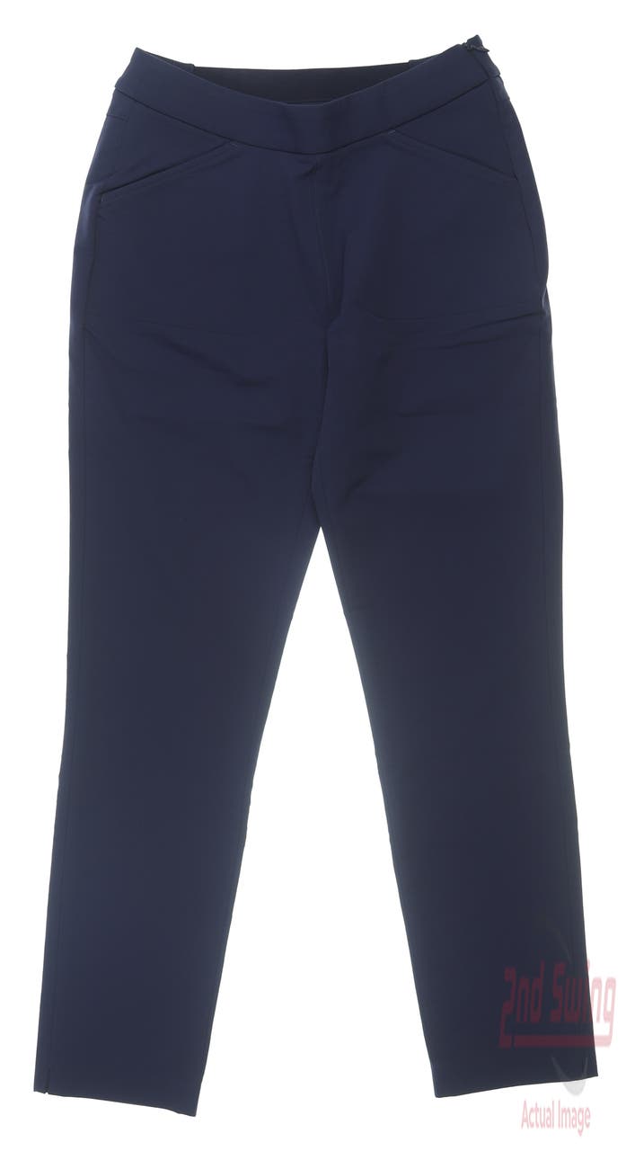 New Womens Peter Millar Dynamite Technical Pants 2 Navy Blue MSRP $129