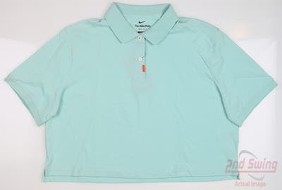 New Womens Nike Golf Polo Large L Blue MSRP $65