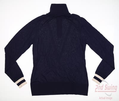 New Womens G-Fore Golf 1/4 Zip Sweater X-Large XL Navy Blue MSRP $225