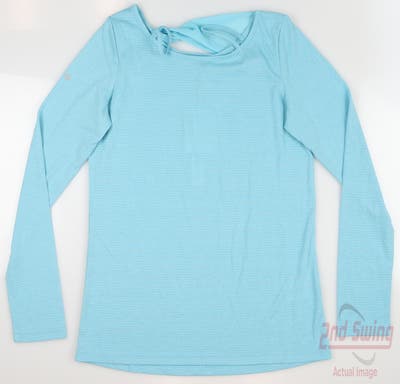 New Womens Level Wear Long Sleeve Crew Neck Small S Arctic Blue MSRP $70