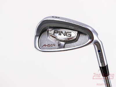 Ping Anser Forged 2010 Single Iron 8 Iron Ping AWT Steel Stiff Right Handed Blue Dot 36.75in