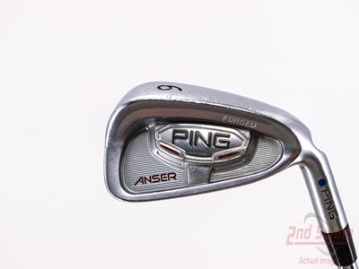 Ping Anser Forged 2010 Single Iron 6 Iron Ping AWT Steel Stiff Right Handed Blue Dot 37.75in