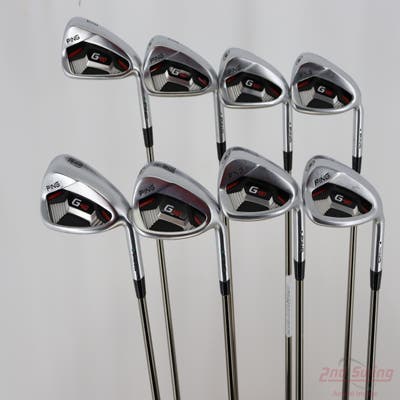 Ping G410 Iron Set 5-PW GW LW UST Mamiya Recoil ZT9 F4 Graphite Stiff Right Handed Green Dot +1"