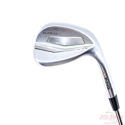 Ping Glide 4.0 Wedge Lob LW 58° 14 Deg Bounce W Grind Stock Steel Shaft Steel Stiff Right Handed Orange Dot 35.25in