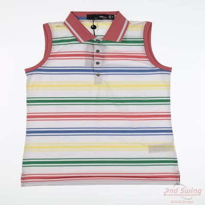 New Womens Ralph Lauren RLX Sleeveless Polo X-Small XS Multi MSRP $110