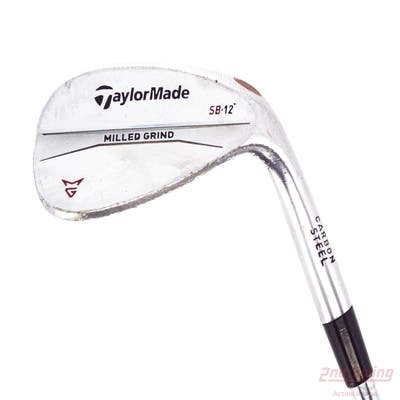 TaylorMade Milled Grind Satin Chrome Wedge Sand SW 56° 12 Deg Bounce SB True Temper Dynamic Gold Steel Wedge Flex Right Handed 35.0in