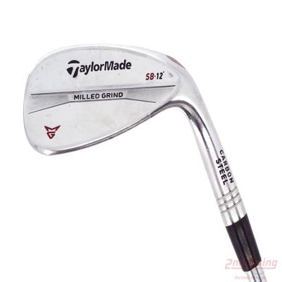 TaylorMade Milled Grind Satin Chrome Wedge Sand SW 56° 12 Deg Bounce SB FST KBS Tour FLT Steel Wedge Flex Right Handed 35.5in