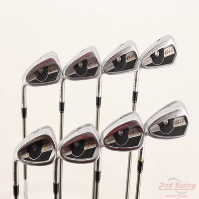 Ping G400 Iron Set 4-PW AW Stock Graphite Shaft Graphite Regular Left Handed Red dot +1"