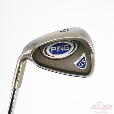 Ping G5 Single Iron 6 Iron Stock Steel Shaft Steel Regular Left Handed Black Dot 38.0in