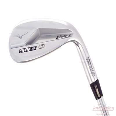 Mizuno S23 Satin Chrome Wedge Lob LW 58° 8 Deg Bounce C Grind FST KBS Hi-Rev 2.0 115 Steel Wedge Flex Right Handed 36.0in