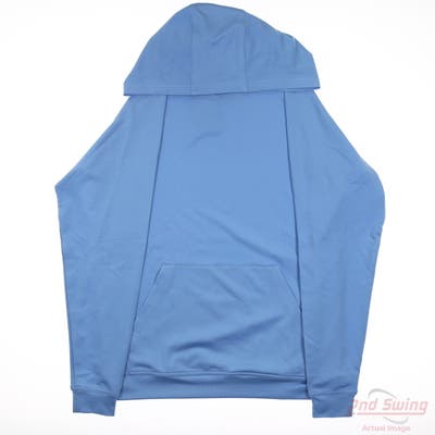 New Straight Down Mens Golf Hoodie Long Sleeve Small S Blue Solid MSRP $66