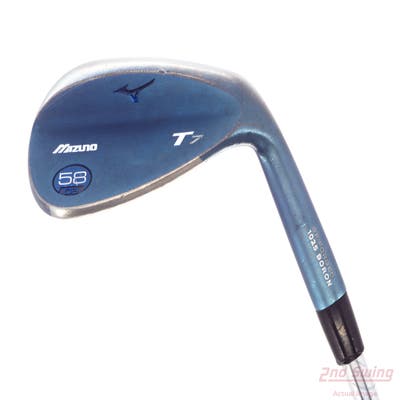 Mizuno T7 Blue Ion Wedge Lob LW 58° 8 Deg Bounce Stock Steel Shaft Steel Wedge Flex Right Handed 35.25in