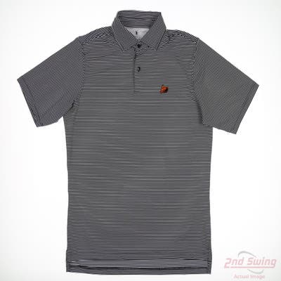 New Mens Fairway & Greene Polo Medium M Black/White MSRP $36
