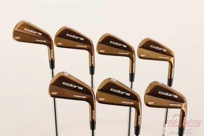 Mint Cobra KING RF Forged MB Copper Iron Set 4-PW FST KBS $-Taper Steel X-Stiff Right Handed STD