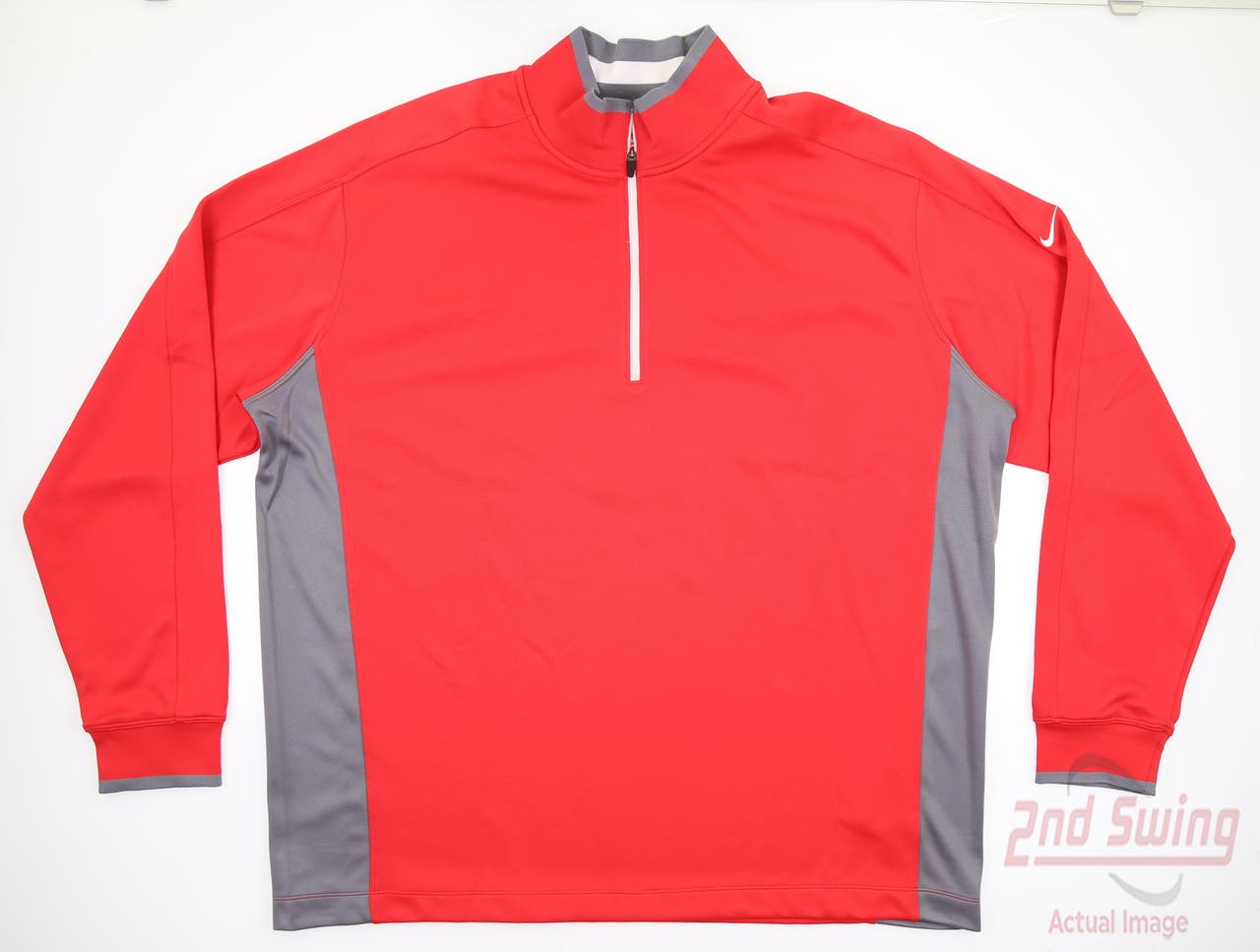 New Mens Nike Golf 1/4 Zip Pullover XX-Large XXL Red/Grey MSRP $75