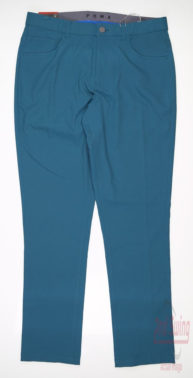 New Mens Puma Jackpot 5 Pocket Pants 32 x32 Blue Coral MSRP $85