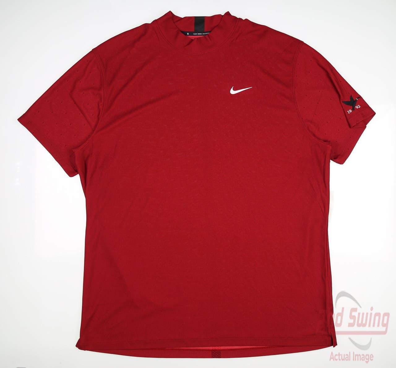 New W/ Logo Mens Nike Tiger Woods Polo X-Large XL Red MSRP $90