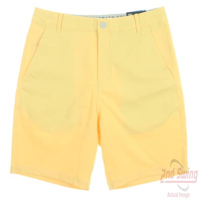 New Mens Puma Dealer Shorts 32 Yellow MSRP $70