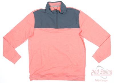 New Mens Puma Cloudspun Colorblock 1/4 Zip Pullover Medium M Pink MSRP $80