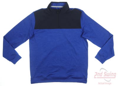 New Mens Puma Cloudspun Colorblock 1/4 Zip Pullover Medium M Blue MSRP $80