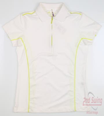 New Womens Peter Millar Golf Polo X-Small XS White MSRP $70