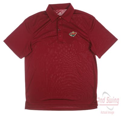 New W/ Logo Mens Level Wear Golf Polo Medium M Red MSRP $70