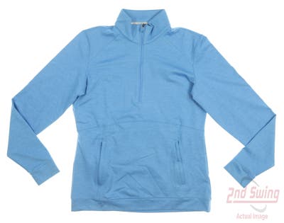 New Womens Puma Cloudspun Rockaway 1/4 Zip Pullover Small S Blue MSRP $70
