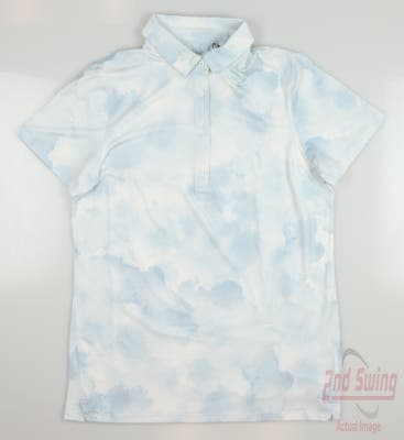 New Womens Puma MATTR Cloudy Polo Small S Blue MSRP $70