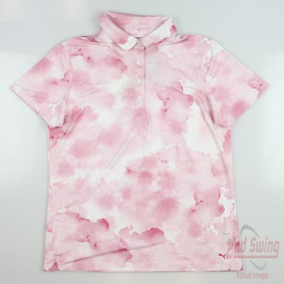 New Womens Puma MATTR Cloudy Polo Small S Pink MSRP $70