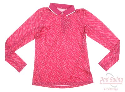 New Womens Puma Youv Whitewater 1/4 Zip Pullover Small S Pink MSRP $70