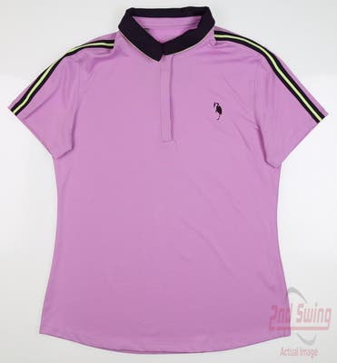 New W/ Logo Womens Under Armour Golf Polo Small S Purple MSRP $68