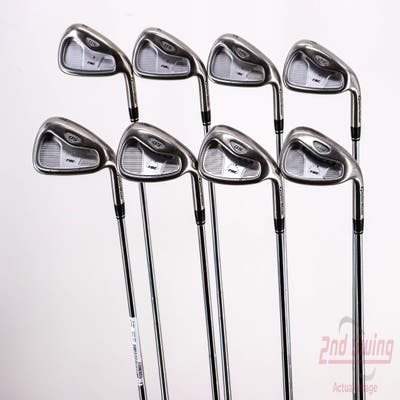 TaylorMade Rac OS 2005 Iron Set 3-PW Stock Steel Shaft Steel Stiff Right Handed 38.25in