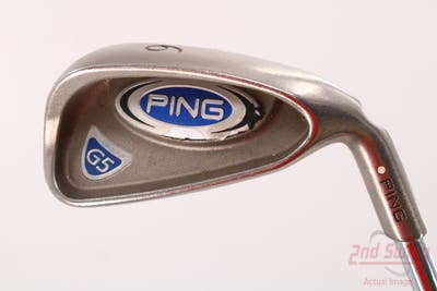 Ping G5 Single Iron 6 Iron Stock Steel Shaft Steel Stiff Right Handed White Dot 38.75in